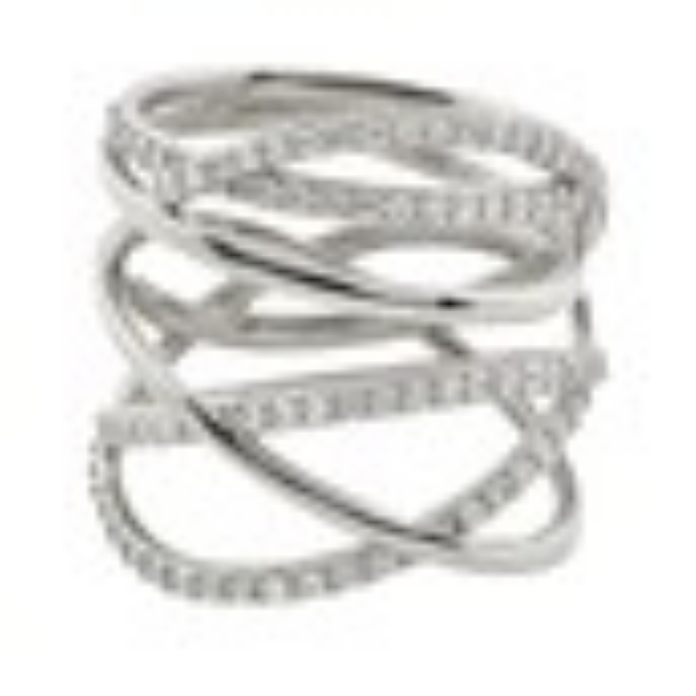Silver Intertwined Statement Ring - image 3